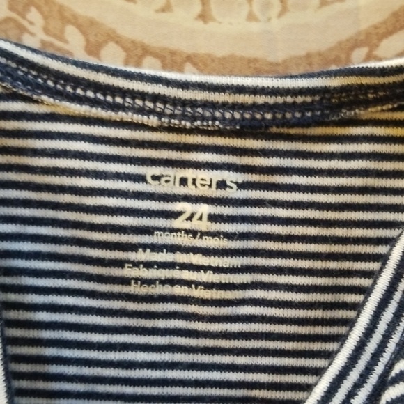 Carter's, Toughskins Striped Top Navy Sweat Pants - Picture 5 of 7
